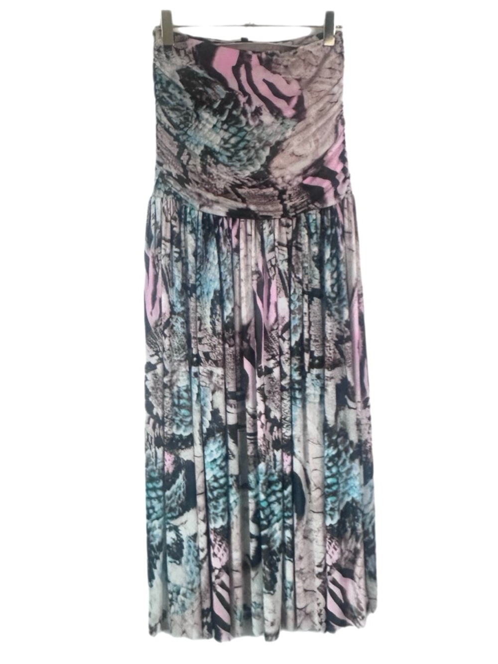 AFRM Snakeskin Pink Mesh Midi Dress Size M - Picture 2 of 4